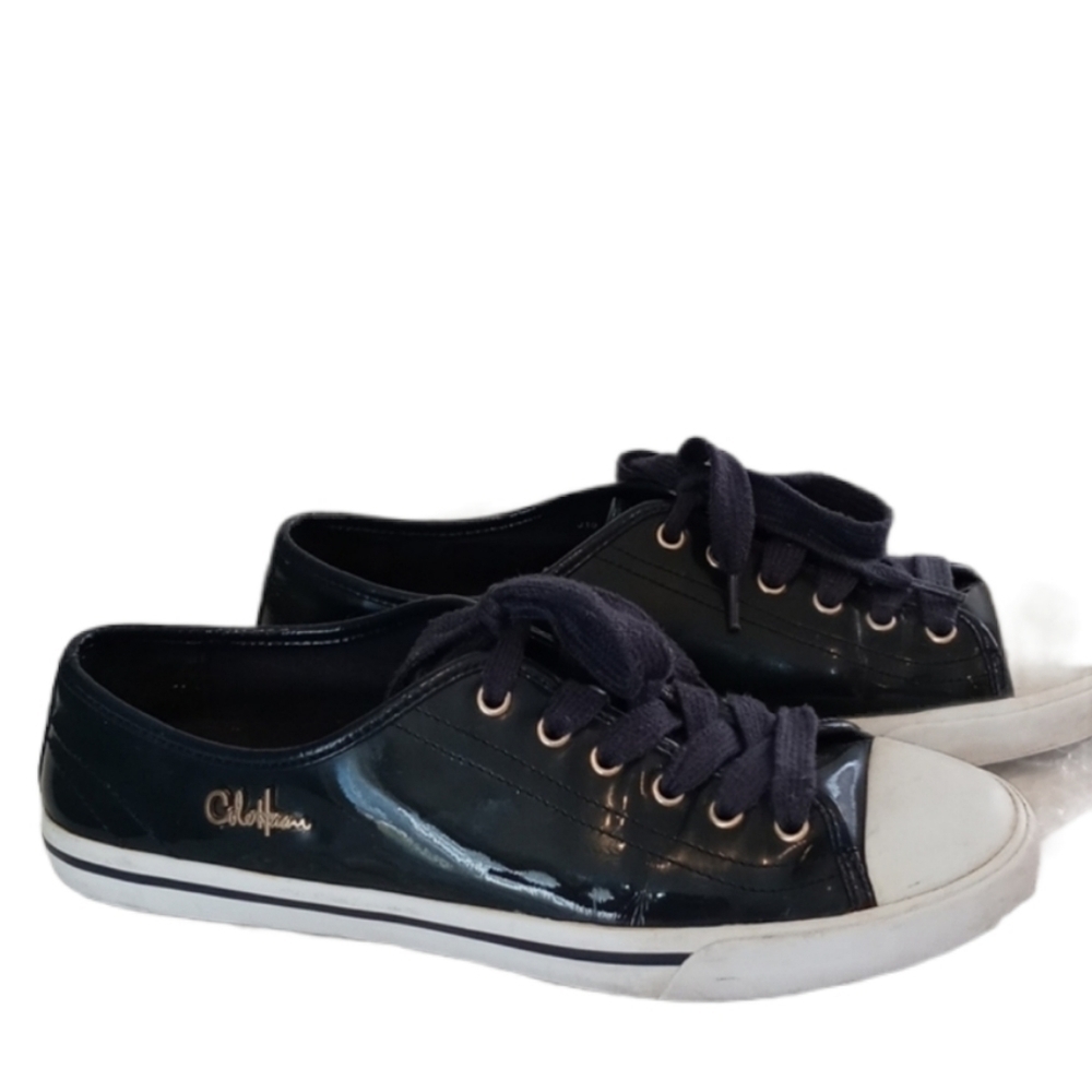 Cole Haan Nike colab tennis shoes size 8 dark green blue laces